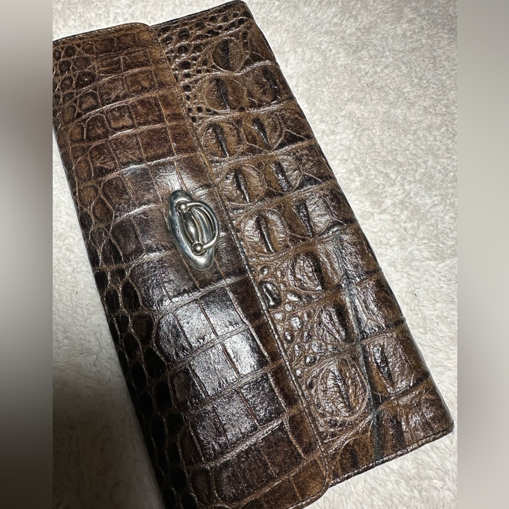 Veari Leather clutch - Dark Brown